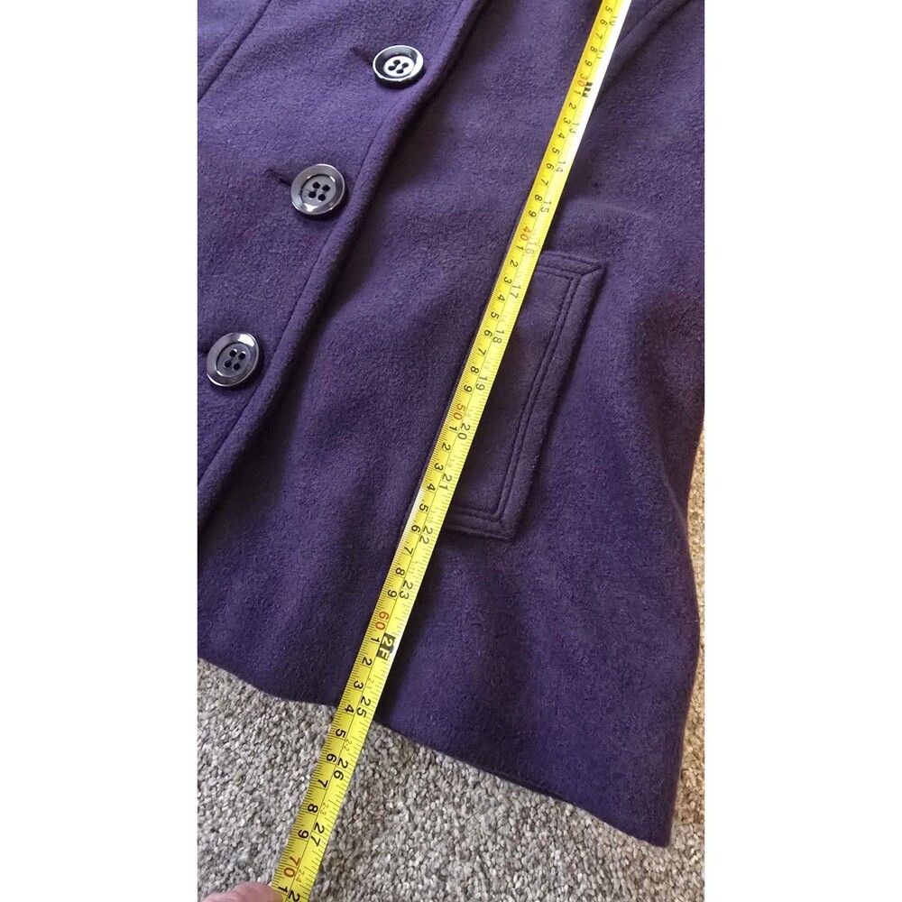 WOMAN'S LOVE CULTURE SIZE: LARGE PURPLE CASUAL PEA COAT*WORN 1X EXCELLENT COND* - Picture 11 of 12